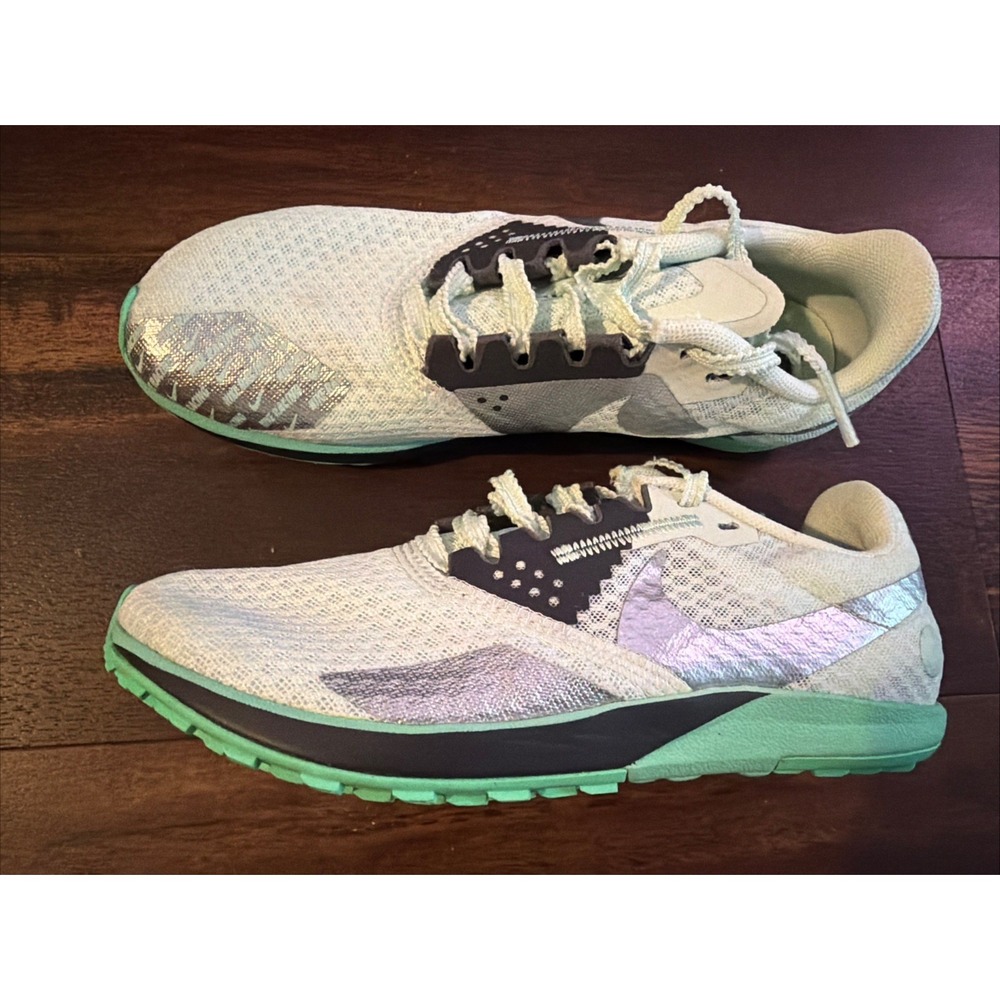 New Nike Zoom Rival XC Waffle Track Shoes Kids Size 1.5 Mint Green Spikeless